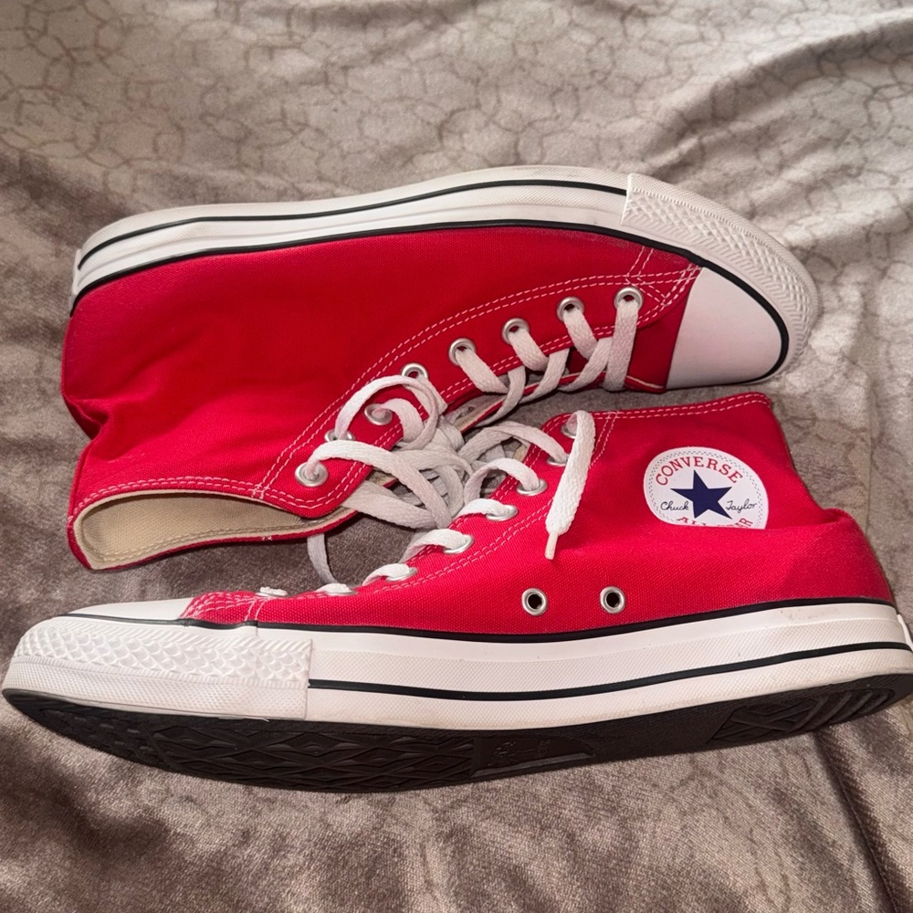Converse Red High Top Chuck Taylor Sneakers